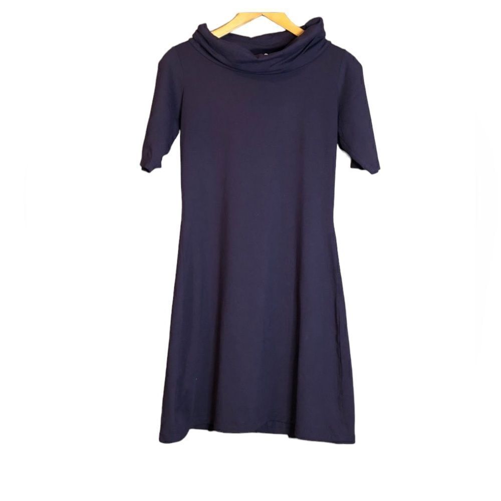 Susana Monaco purple dress with cowl neck‎